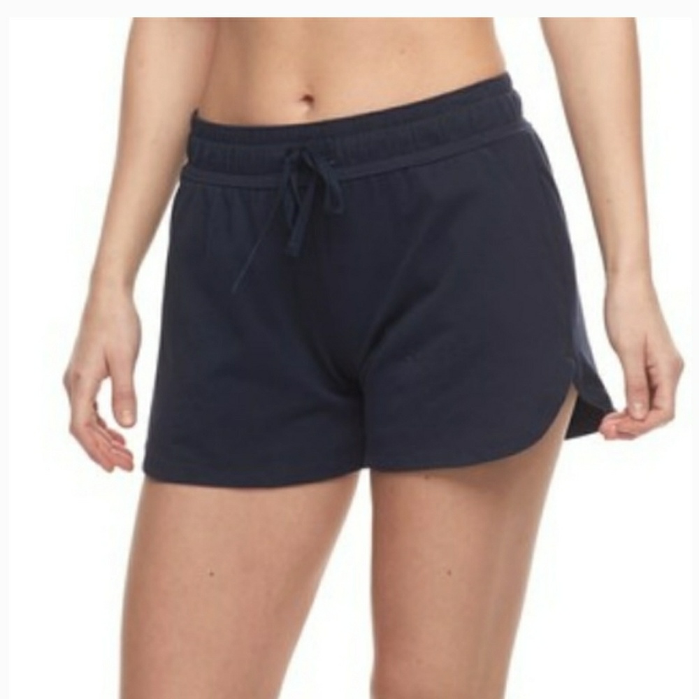 Tek Gear Womens Workout Shorts Navy Blue Pockets M